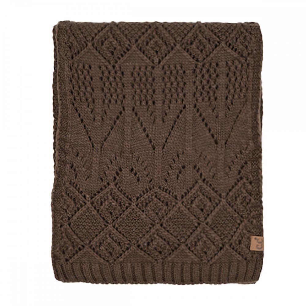 C.C SFE0157 Diamond Lace Pattern Scarf - 100% Acrylic Iceland Wool - One Size view 2