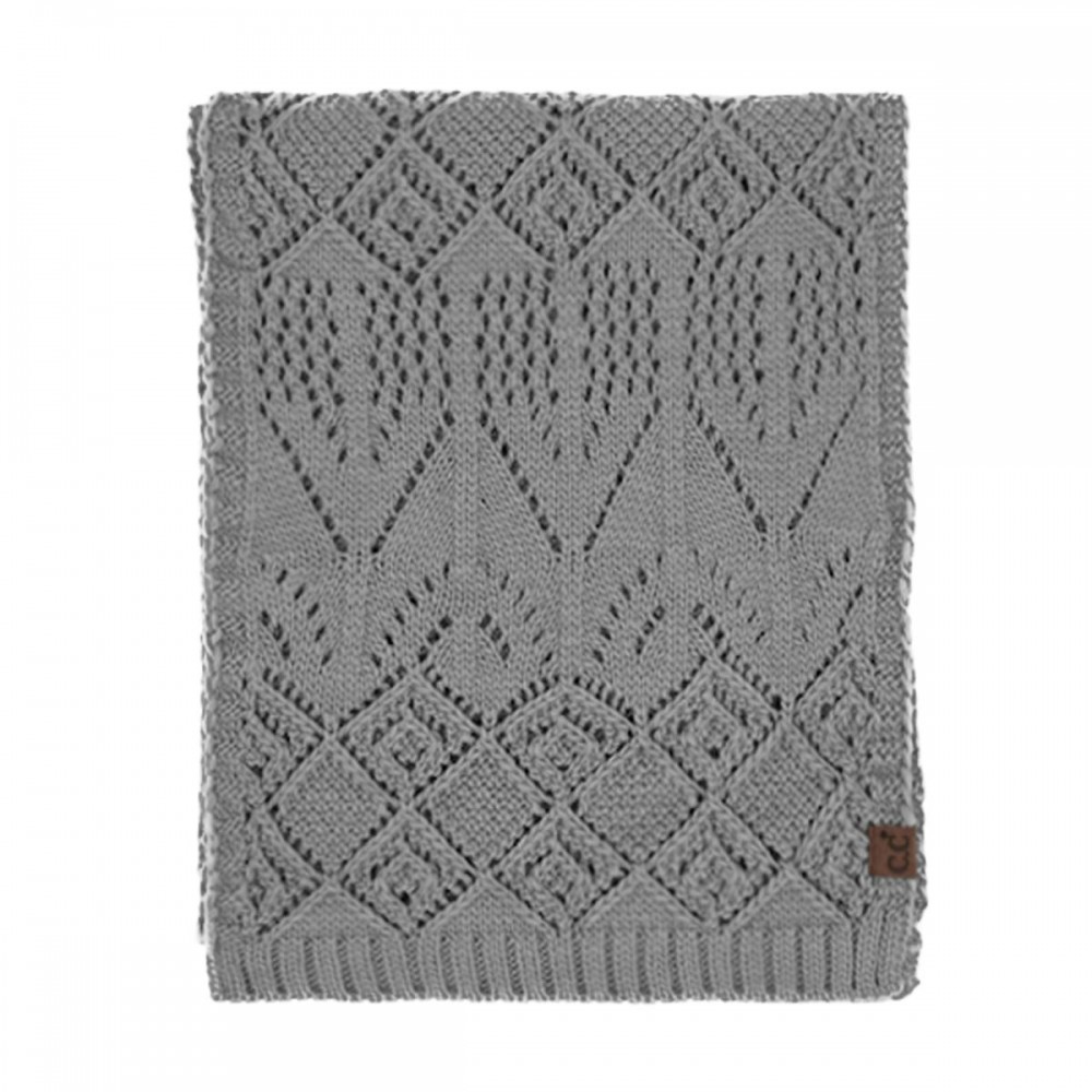 C.C SFE0157 Diamond Lace Pattern Scarf - 100% Acrylic Iceland Wool - One Size view 2