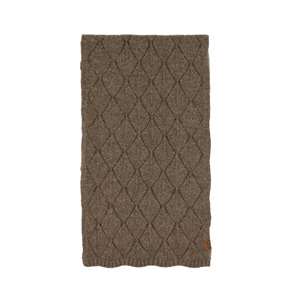 C.C SFE0173 Leaf Pattern Scarf - 60% Recycled Polyester / 40% Polyester - One Size view 2