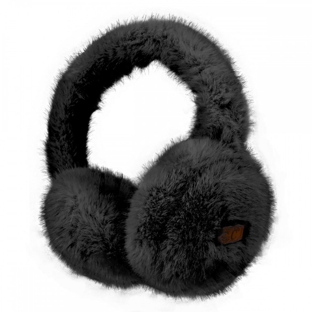 C.C EMS0169 Glitter Faux Fur Earmuffs - 100% Polyester - One Size Fits Most view 2