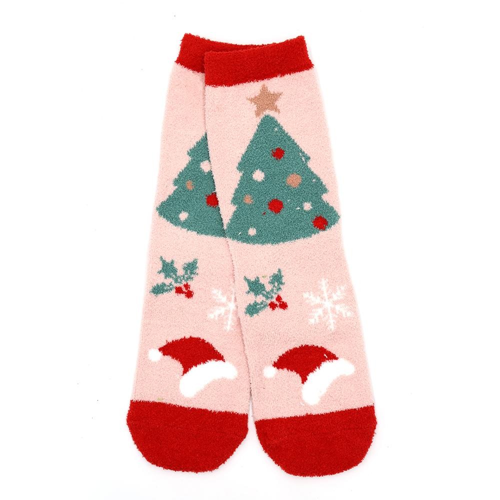 Fuzzy Christmas Socks (12-pack) - One Size Fits Most (Sizes Adult 6-11) - 4 Designs, 3 Pairs Each - 100% Polyester view 4