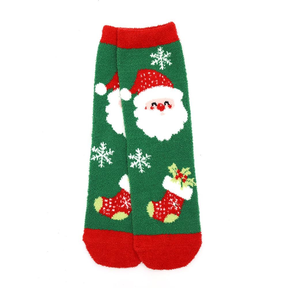 Fuzzy Christmas Socks (12-pack) - One Size Fits Most (Sizes Adult 6-11) - 4 Designs, 3 Pairs Each - 100% Polyester view 6