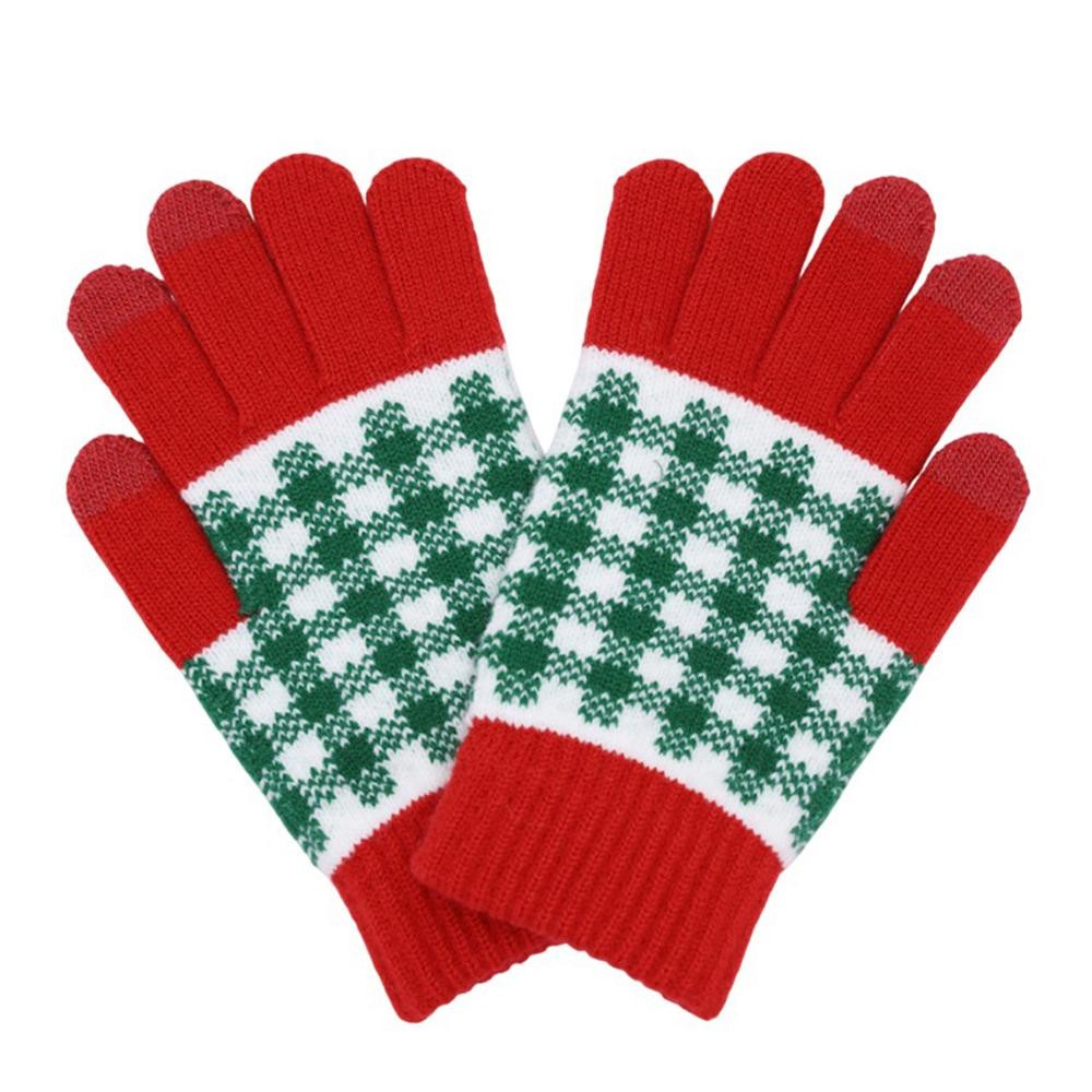 Nylon & Suede Gloves With Cinched Wrist Detail - Touch Screen Compatible - One Size Fits Most - 100% Polyester view 2