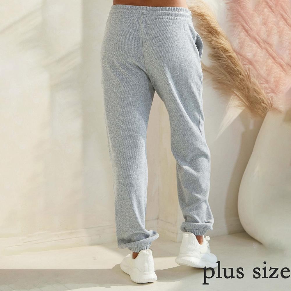 Women’s Corduroy Jogger Pants - Stretch Knit Corduroy Fabric - Two Pockets on the Side - Elastic Waist with Drawstring - Ribbed - Pull up style - Imported - 98% polyester 2% spandex view 6
