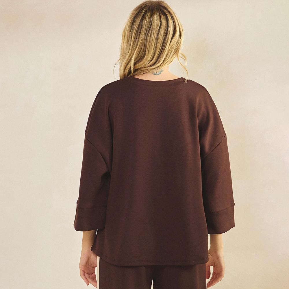Women's So Relaxed UltraComfy Top - Dropped Shoulders - Simple casual design - Relaxed silhouette allows for easy movement - Lightweight yet breathable - Simple pullover style - Scuba fabric - Imported - 45%Rayon 47%Polyester 8%Spandex view 6