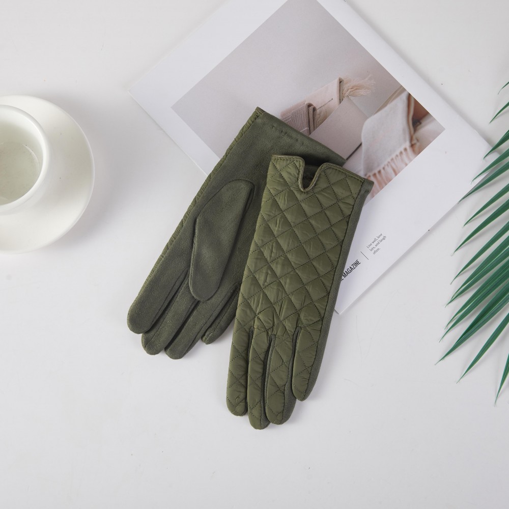 Nylon Quilted Gloves - One Size Fits Most - 100% Polyester view 2