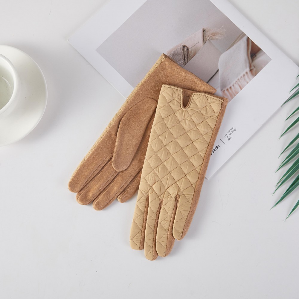 Nylon Quilted Gloves - One Size Fits Most - 100% Polyester view 2