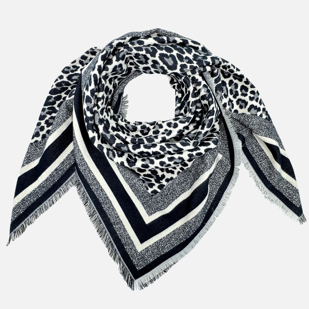 Do Everything In Love Leopard Print Scarf With Fringed Edge - 100% Polyester view 4