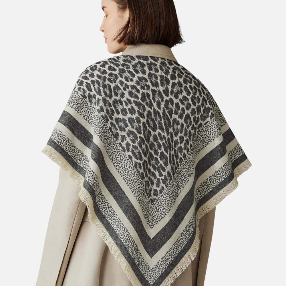 Do Everything In Love Leopard Print Scarf With Fringed Edge - 100% Polyester view 2