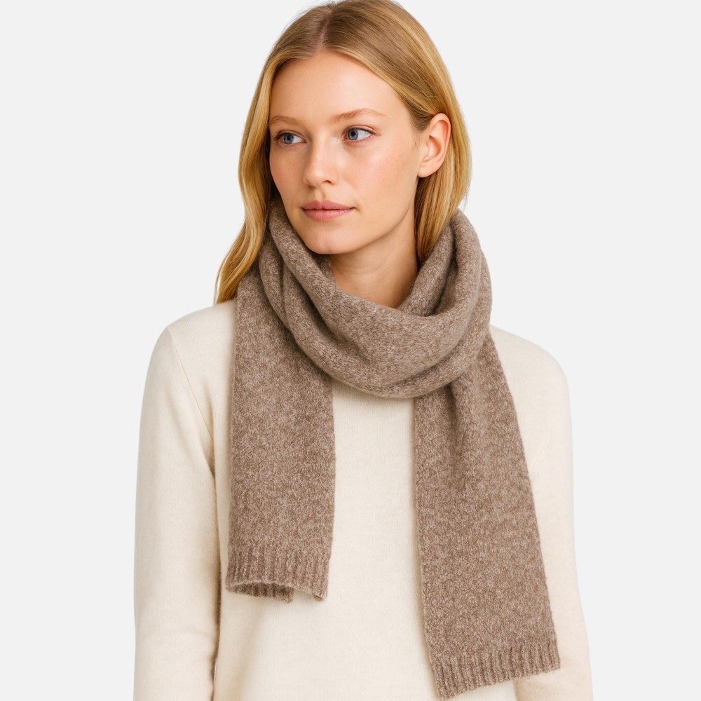 Do Everything In Love Fuzzy Knit Scarf -Approximately 62" L x 9" W - 100% Acrylic view 2