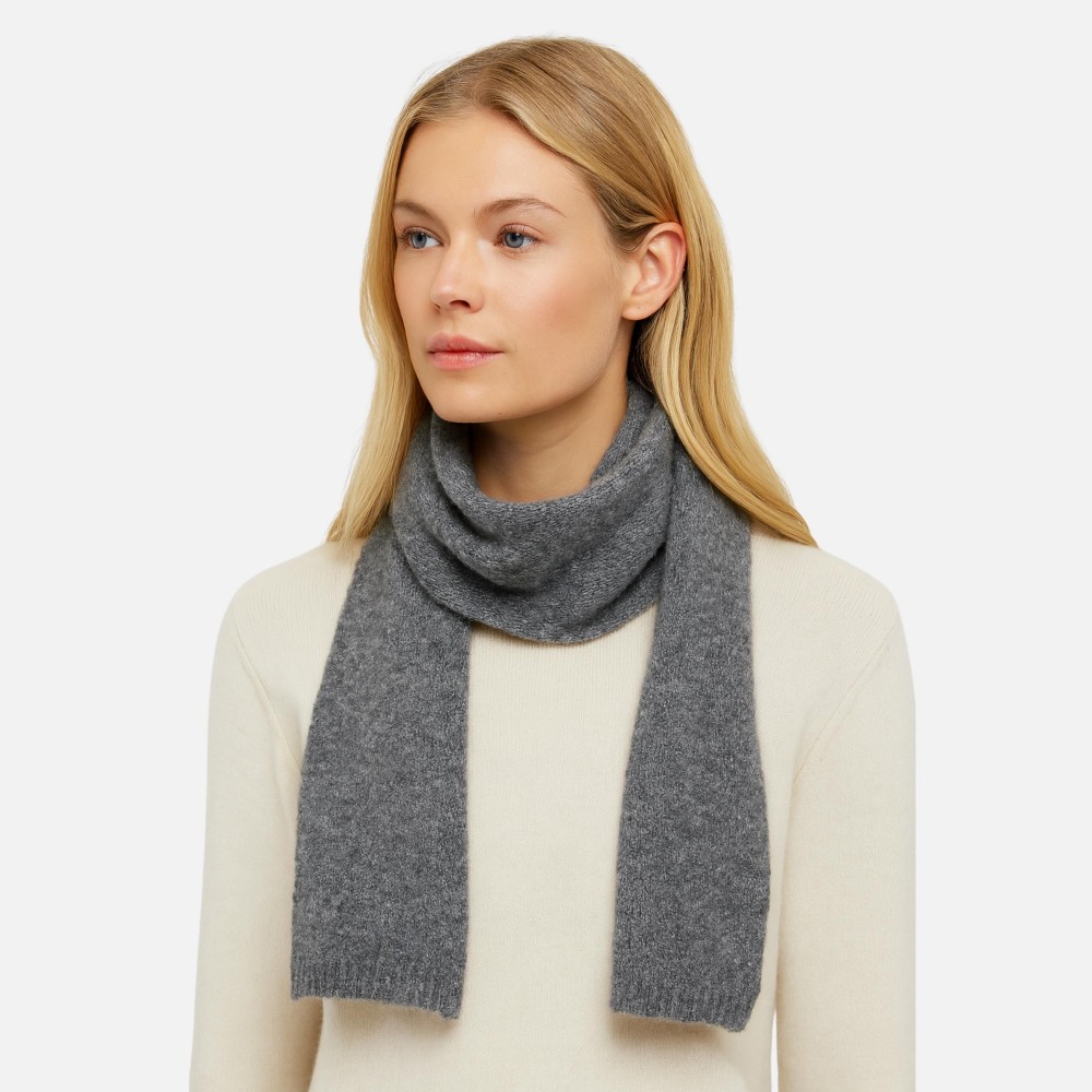 Do Everything In Love Fuzzy Knit Scarf -Approximately 62" L x 9" W - 100% Acrylic view 2