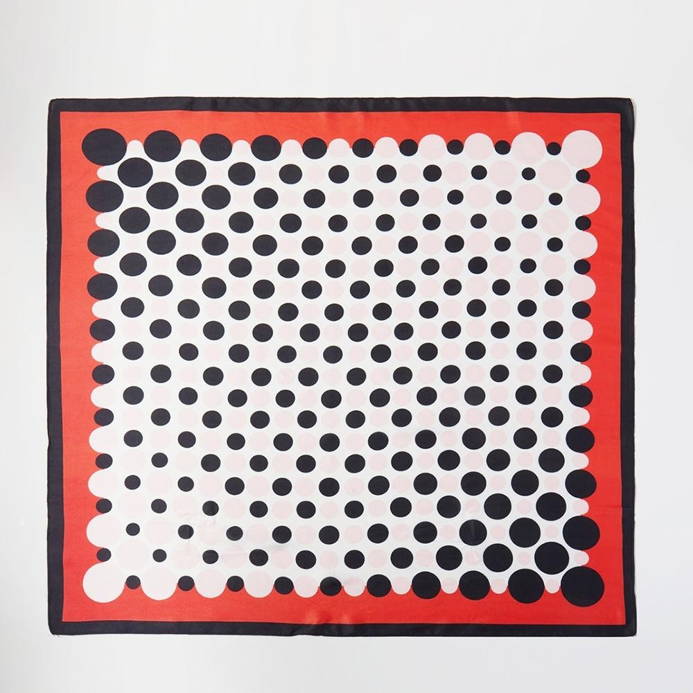Polka Dots Print Bandana Scarf - Multi-Use: Scarf, Bandana, Bag Tie ETC - Approximately 27.5"L X 27.5"W - 100% Polyester view 6