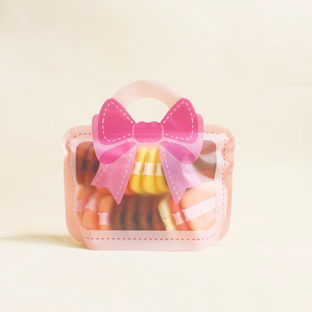 Set Of 20 Makeup Powder Puffs With Ribbon Strap - Used For Applying Loose Or Pressed Powder - Zip Lock Bow Bag Included - Approximately 6.5" L X 6.5" T view 2