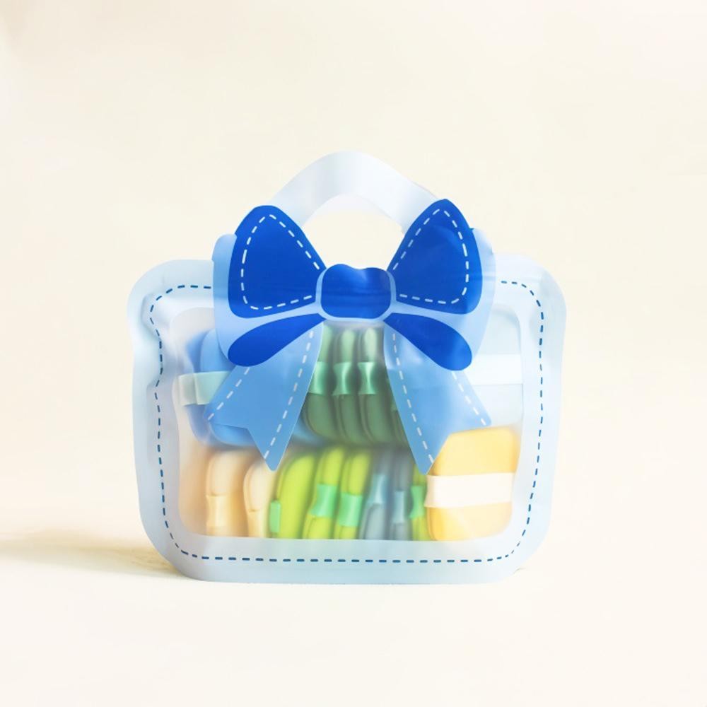 Set Of 20 Makeup Powder Puffs With Ribbon Strap - Used For Applying Loose Or Pressed Powder - Zip Lock Bow Bag Included - Approximately 6.5" L X 6.5" T view 2