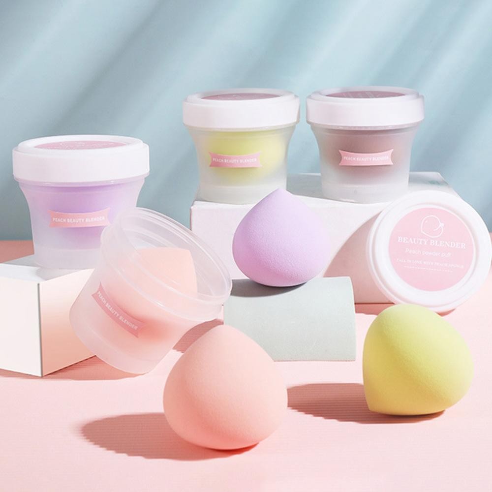Portable Beauty Blender - Twist Cap Container Included - Approximately 2.25" L view 4