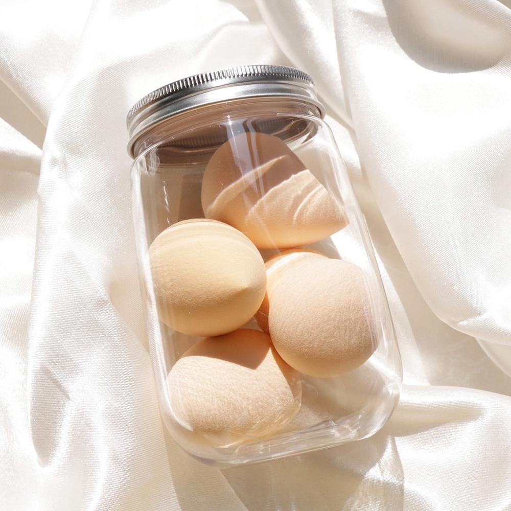 Set Of Four Beauty Blenders - Plastic Jar Included - Approximately 4.5" L view 2