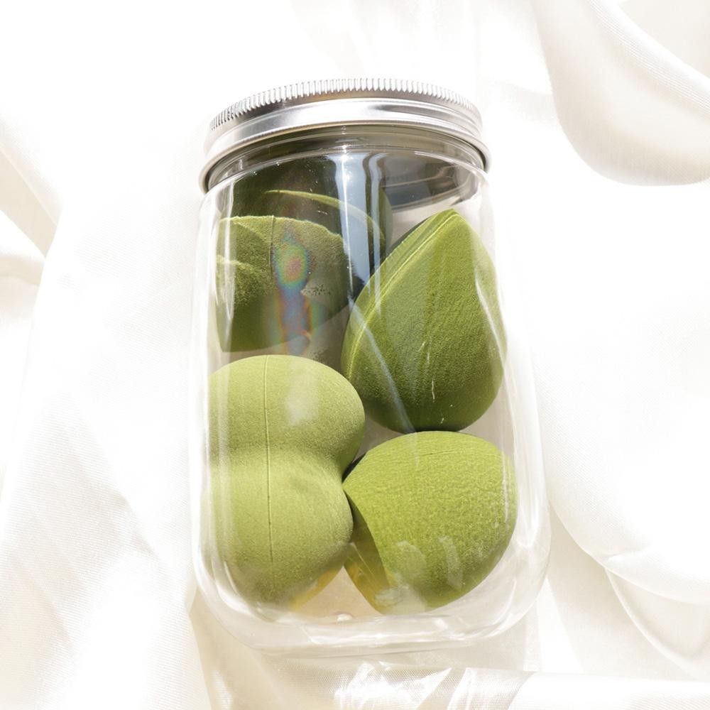 Set Of Four Beauty Blenders - Plastic Jar Included - Approximately 4.5" L view 2
