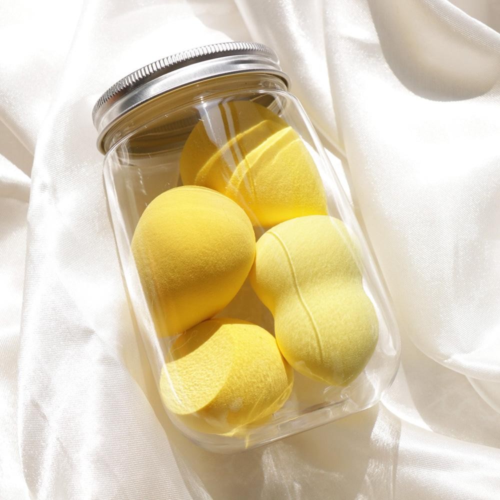 Set Of Four Beauty Blenders - Plastic Jar Included - Approximately 4.5" L view 2