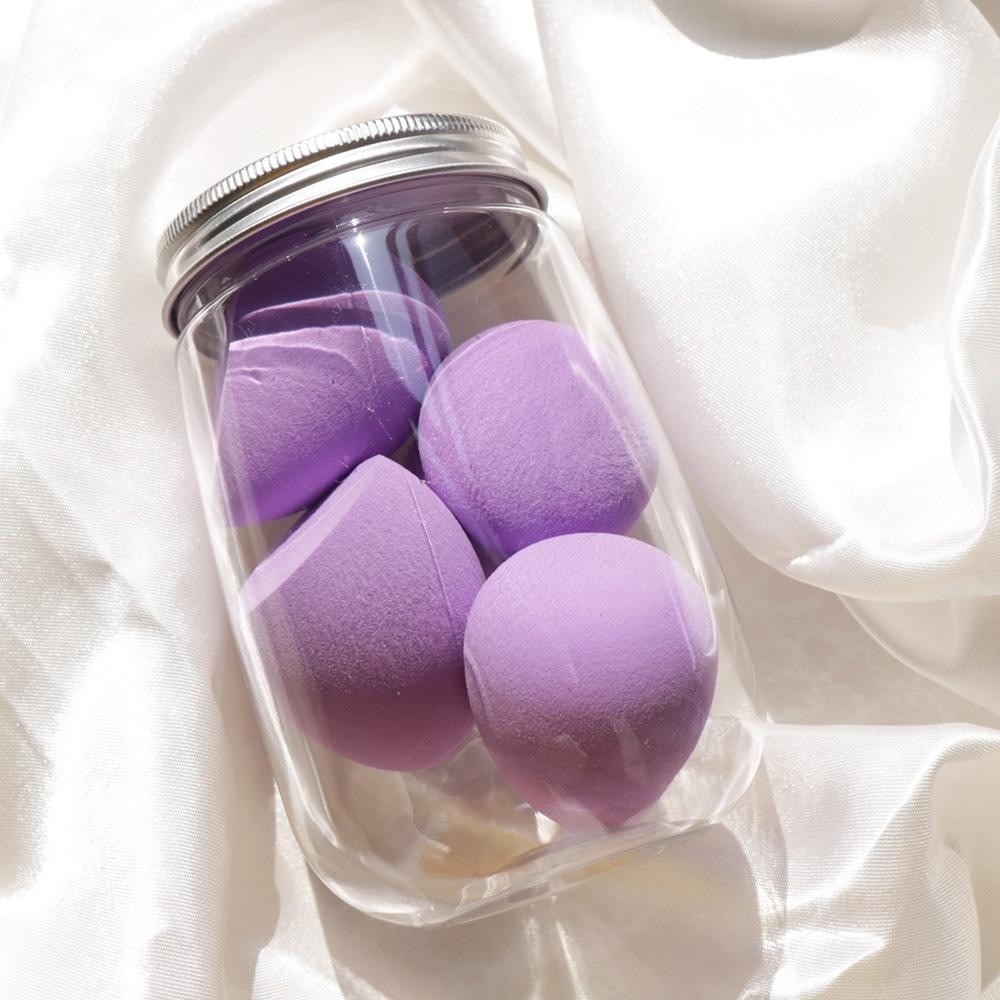 Set Of Four Beauty Blenders - Plastic Jar Included - Approximately 4.5" L view 2