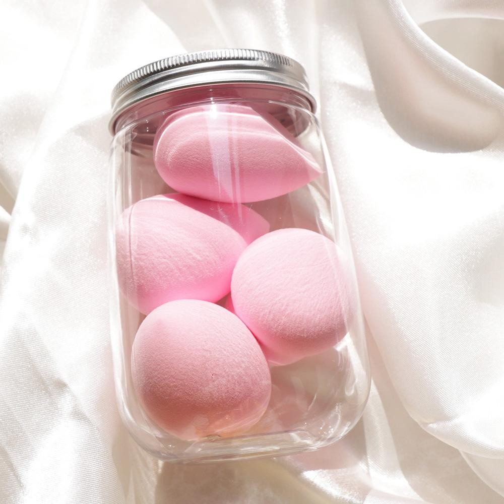 Set Of Four Beauty Blenders - Plastic Jar Included - Approximately 4.5" L view 2