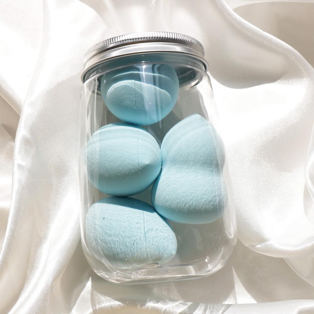 Set Of Four Beauty Blenders - Plastic Jar Included - Approximately 4.5" L view 2