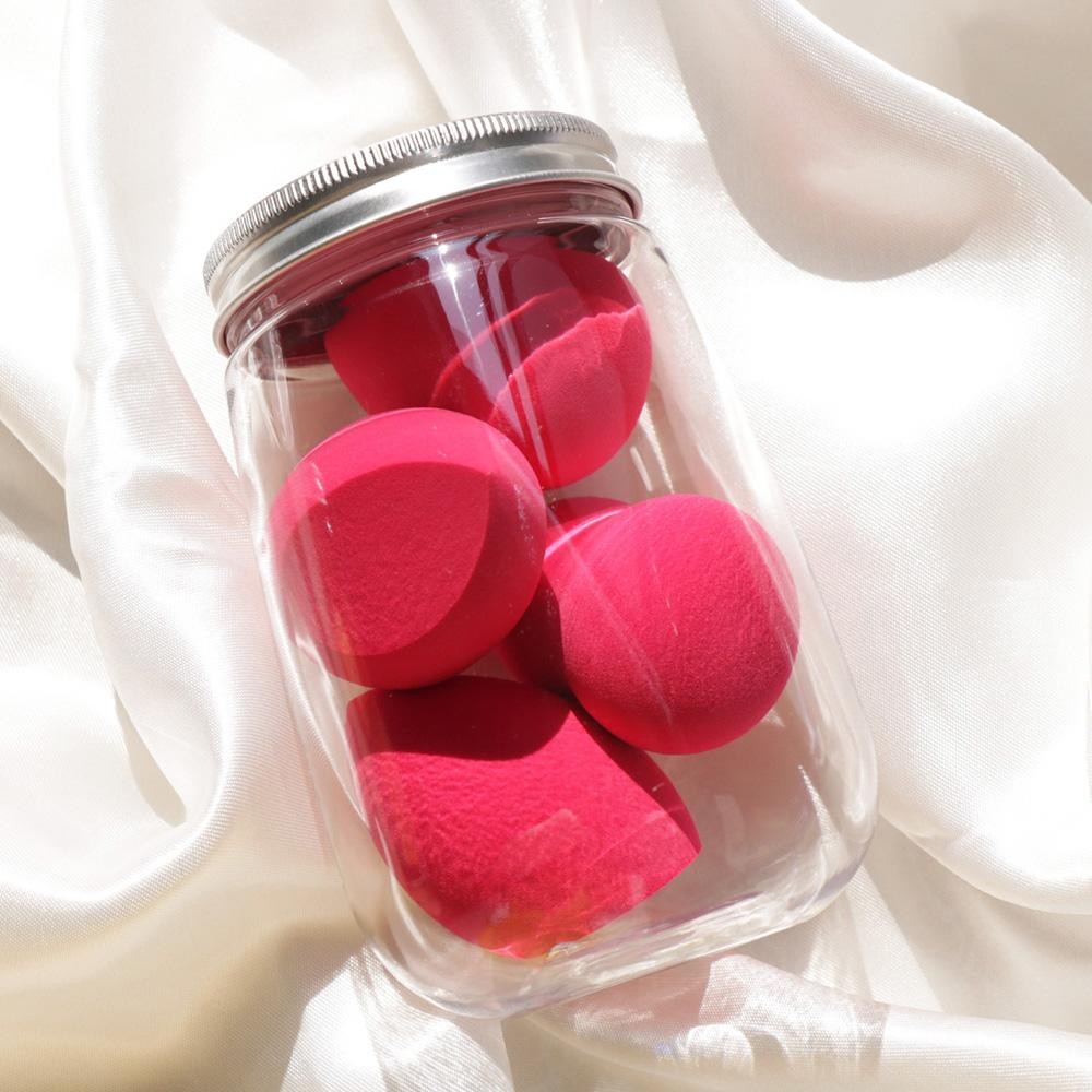 Set Of Four Beauty Blenders - Plastic Jar Included - Approximately 4.5" L view 2