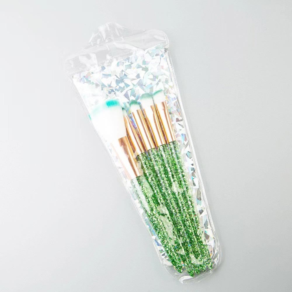 Set Of Five Glitter Acetate Make Up Brushes - Approximately 6" L view 2