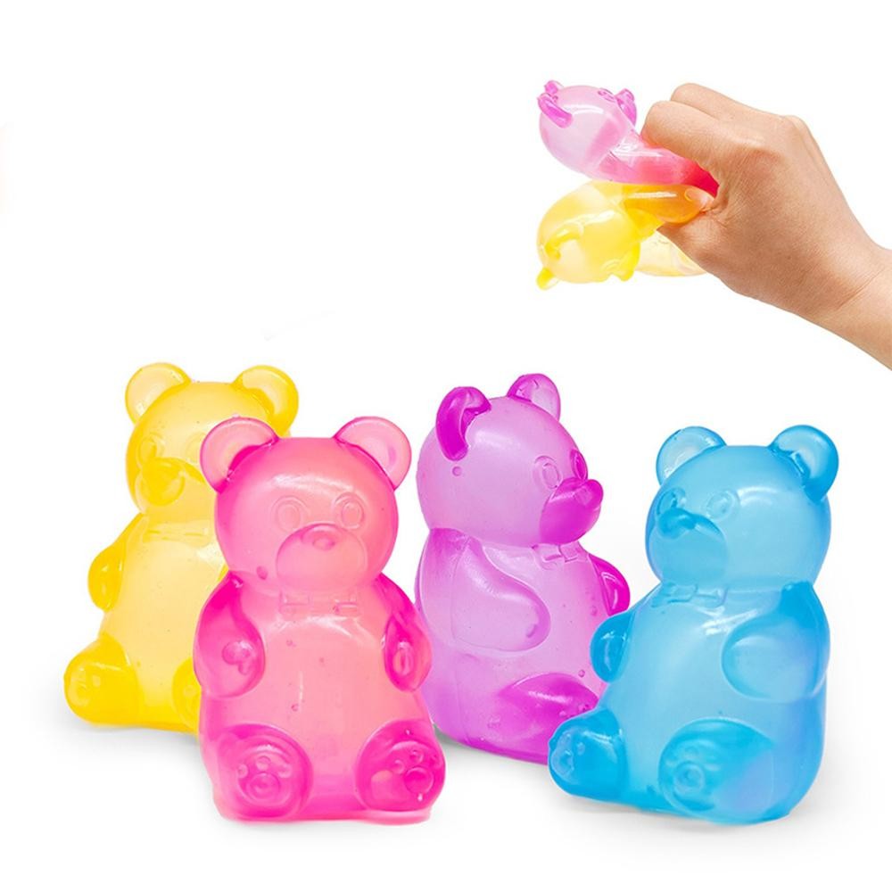 Bear Squishy Toy Novelty squishy toy featuring a cube shaped bear design - Ages 3+ - Approximately 3" L view 4