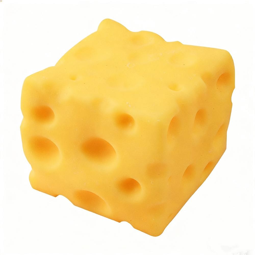 Cheese Wedge Squishy Toy Novelty squishy toy styled like a classic cheese wedge. - Ages 3+ - Approximately 2.75" L view 2