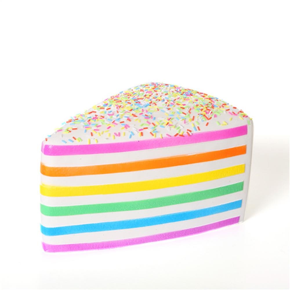 Cake Slice Squishy Toy Sweet novelty squishy toy designed as a layered cake slice. - Ages 3+ - Approximately 4.75" L view 2