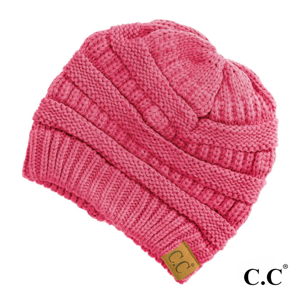 C.C Hat-20A Solid Ribbed Beanie "The Original" Beanie. - One Size - 100% Acrylic - Matches C.C YJ-847, HW-21, MB-20A, and G-20 view 2