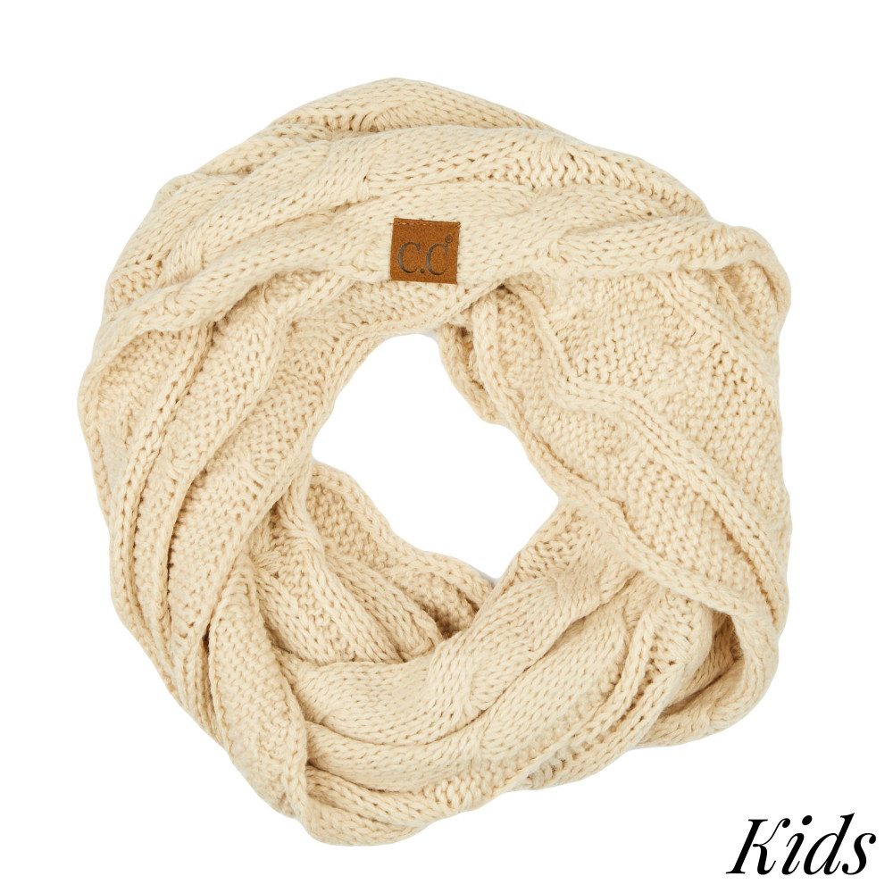 C.C SF-800 KIDS Kids Cable Knit Infinity Scarf - 100% Acrylic - W: 9" X L: 51" view 2