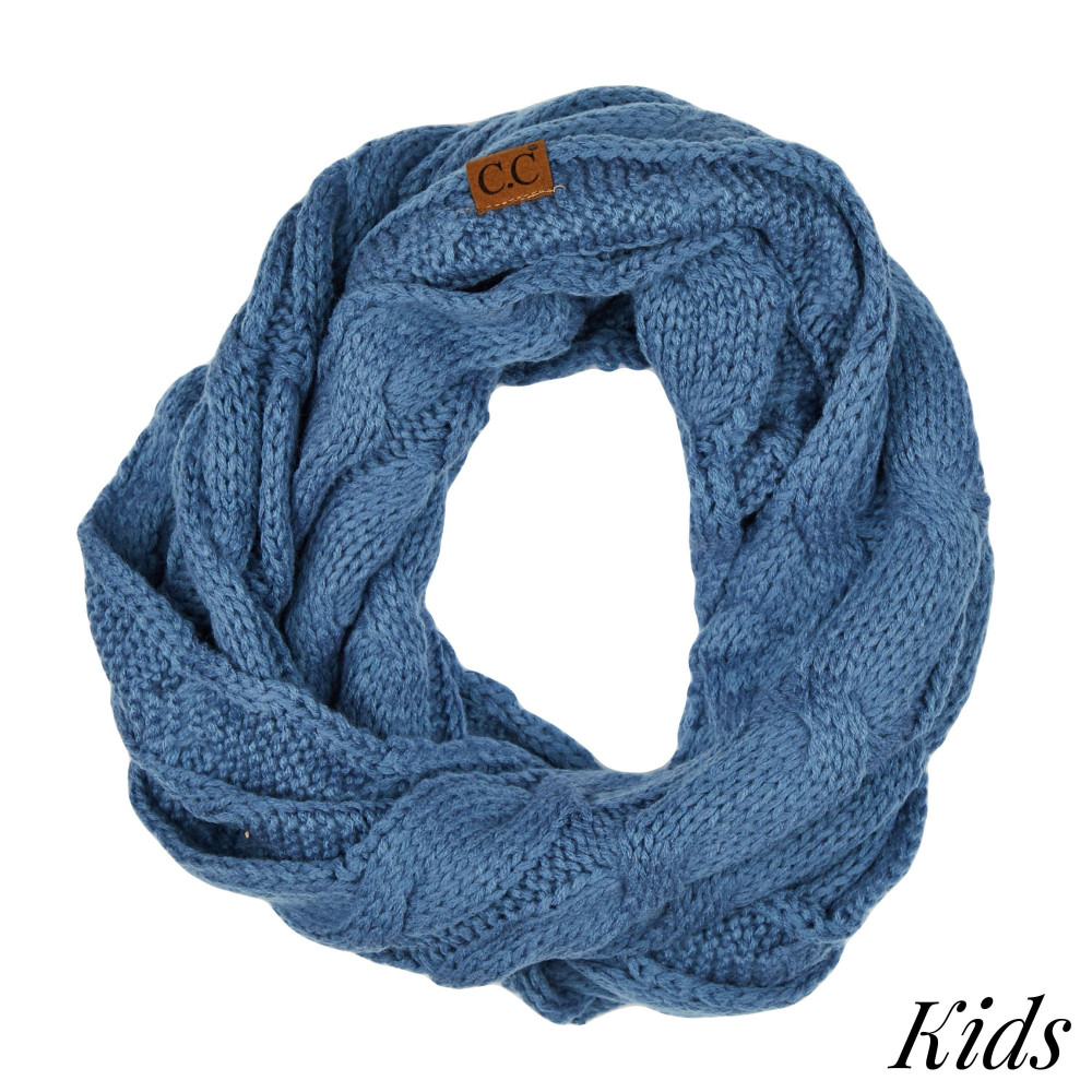 C.C SF-800 KIDS Kids Cable Knit Infinity Scarf - 100% Acrylic - W: 9" X L: 51" view 2