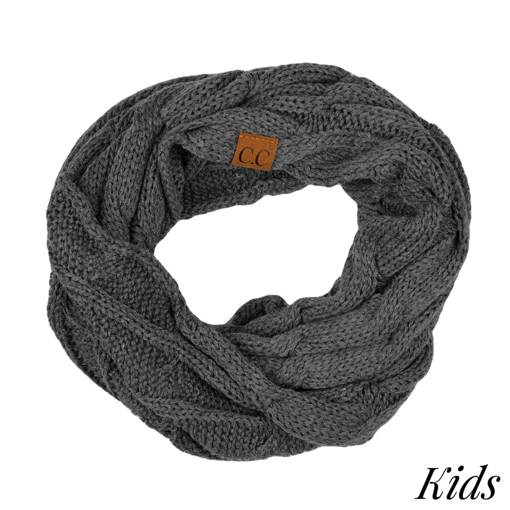 C.C SF-800 KIDS Kids Cable Knit Infinity Scarf - 100% Acrylic - W: 9" X L: 51" view 2