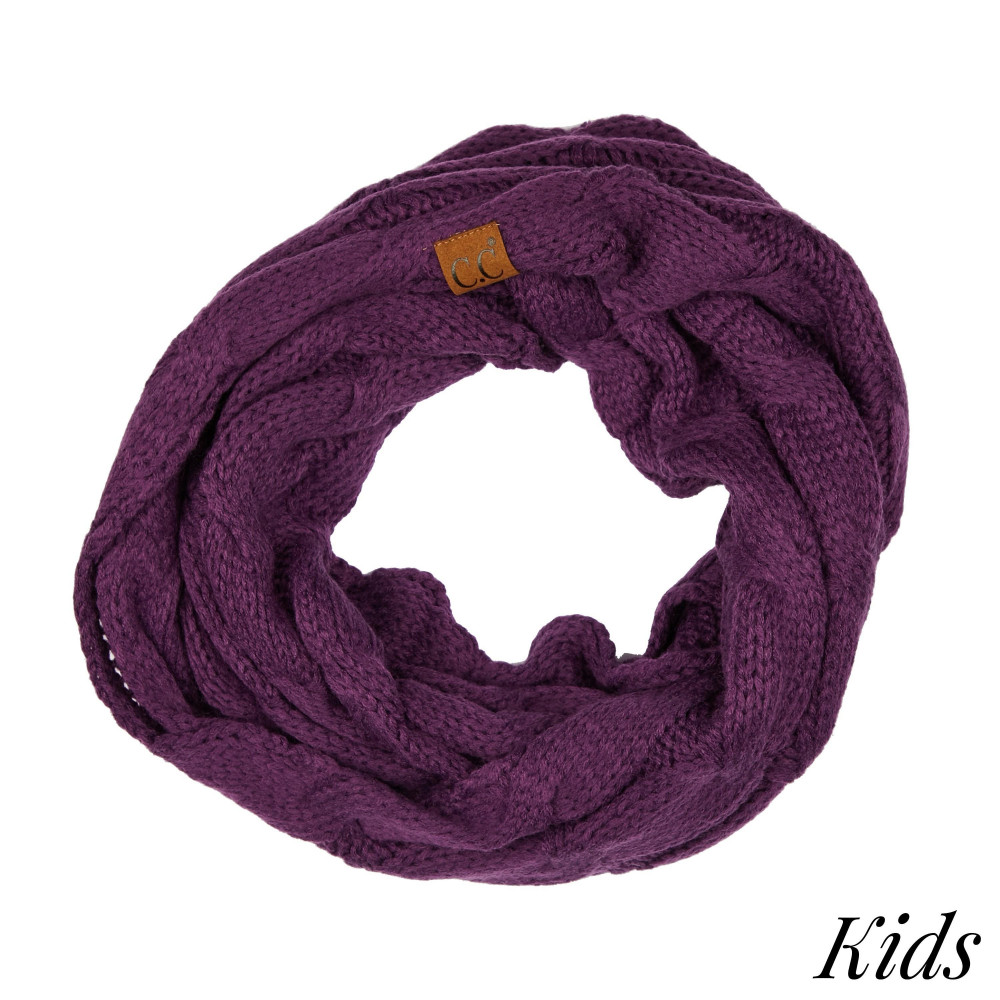 C.C SF-800 KIDS Kids Cable Knit Infinity Scarf - 100% Acrylic - W: 9" X L: 51" view 2