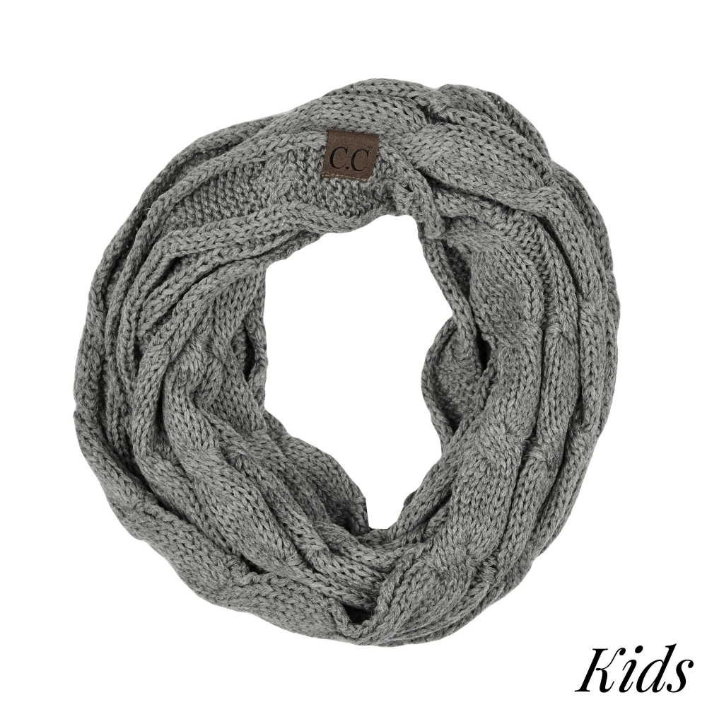 C.C SF-800 KIDS Kids Cable Knit Infinity Scarf - 100% Acrylic - W: 9" X L: 51" view 2