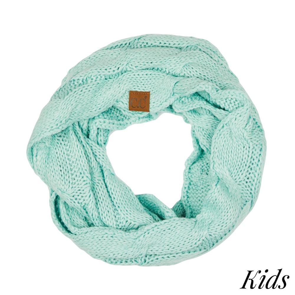 C.C SF-800 KIDS Kids Cable Knit Infinity Scarf - 100% Acrylic - W: 9" X L: 51" view 2