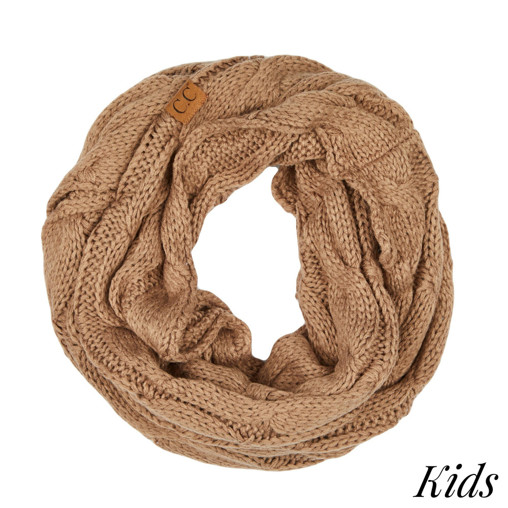 C.C SF-800 KIDS Kids Cable Knit Infinity Scarf - 100% Acrylic - W: 9" X L: 51" view 2