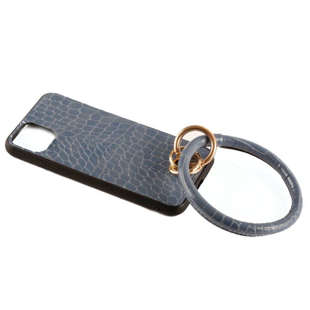 Fitted Gator Faux Leather Key Ring Cell Phone Case For iPhone XS Max. - Fits iPhone XS Max - Gator Faux Leather Print - Detachable 3" Key Ring - Hard Plastic Material iPhone XS Max – 6.20 inches x 3.05 inches x 0.30 inch view 2