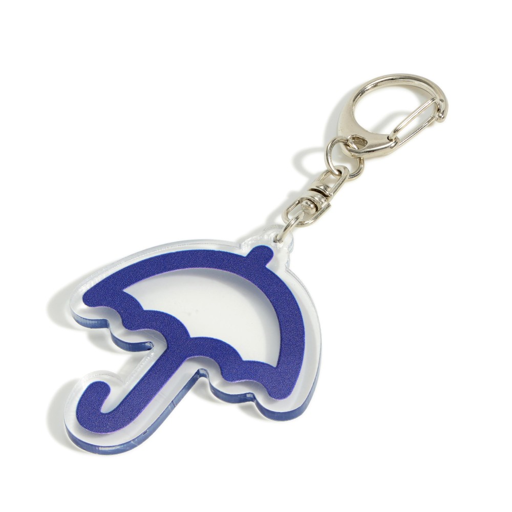 Clear Umbrella Acetate Keychain - Approximately 3.75" Long view 2