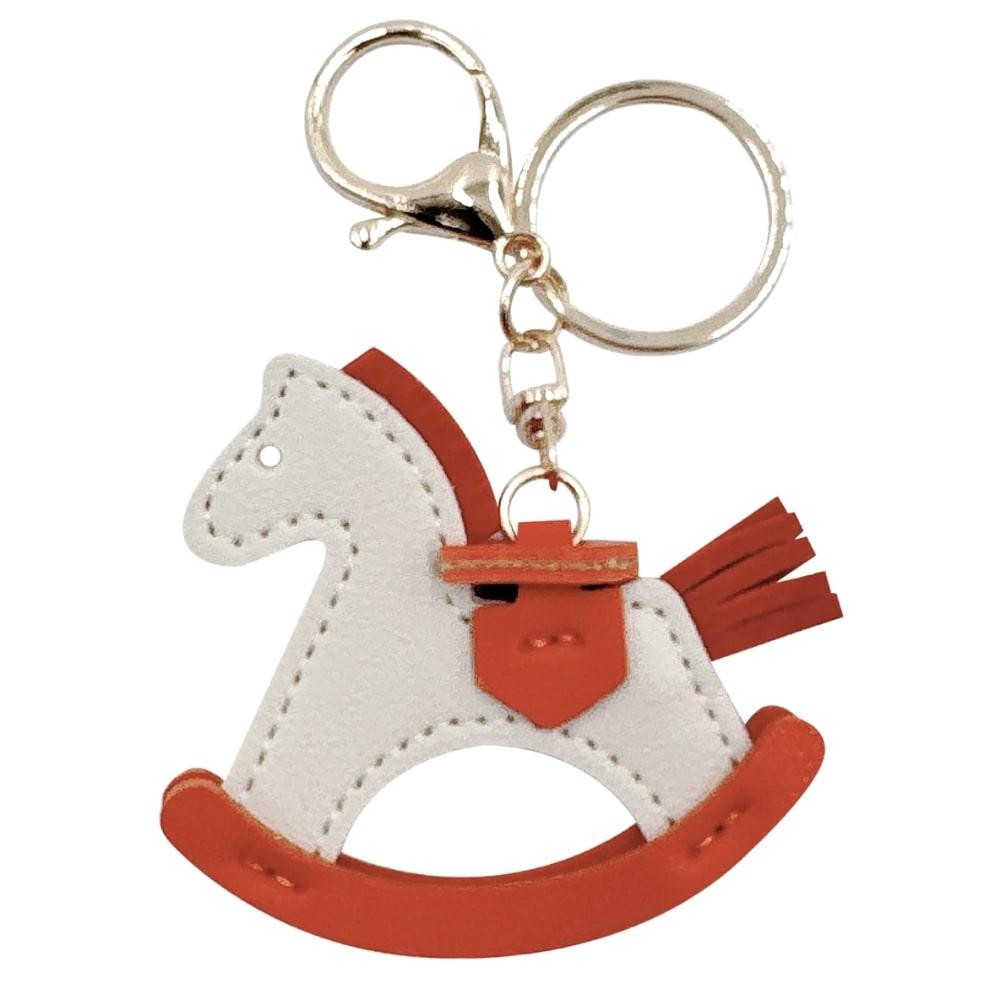 Do Everything In Love Vegan Leather Rocking Horse Key Ring - Approximately 4" L view 2