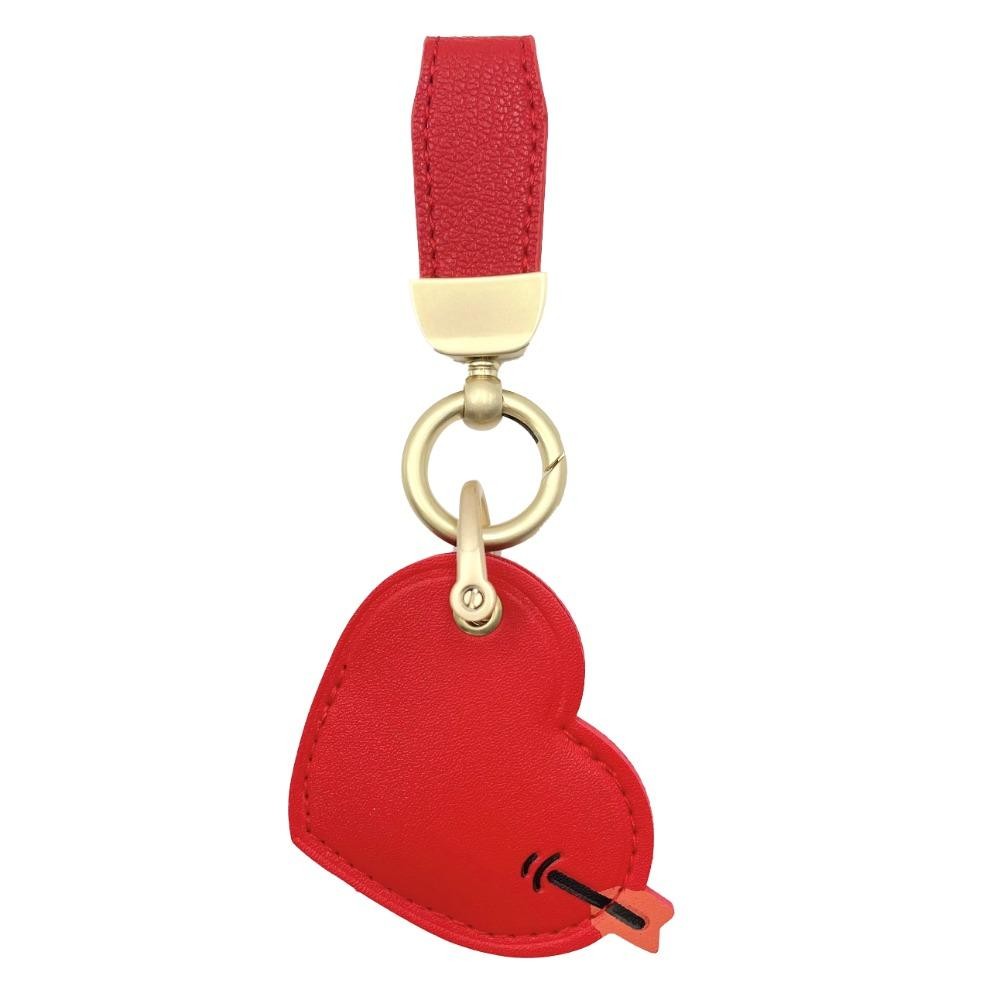 Do Everything In Love Vegan Leather Heart Key Ring - O Ring Clasp - Approximately 6.5" L view 2