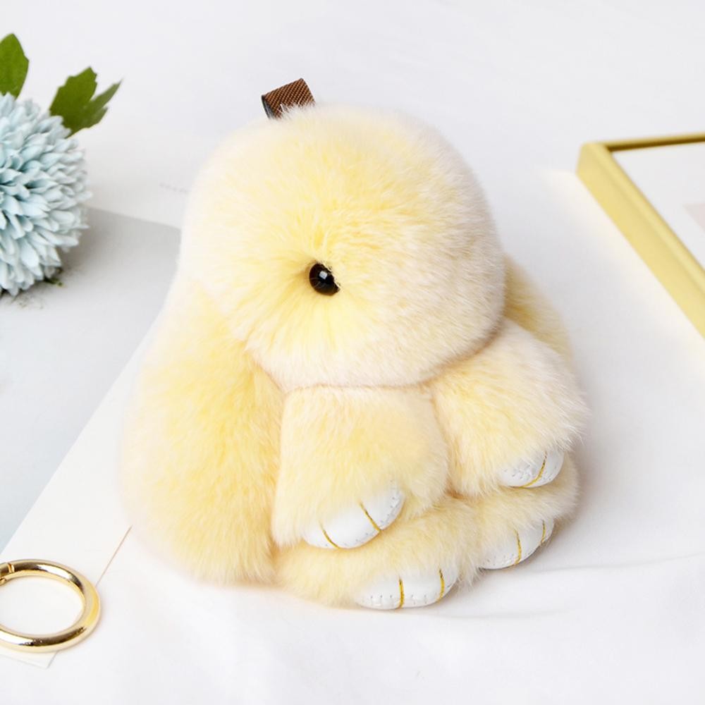 Fluffy Bunny Key Ring - Approximately 7" L view 2