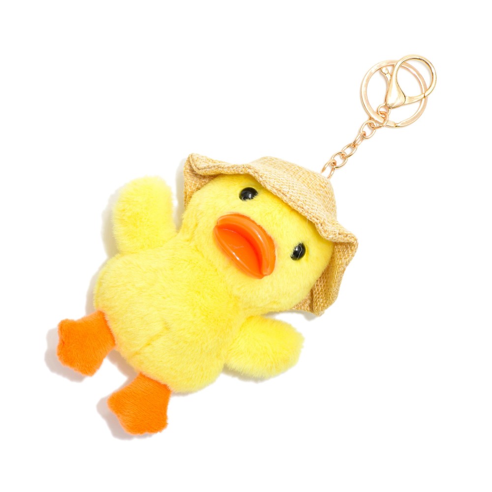 Fuzzy Duck Key Ring - Approximately 6.5" L view 2