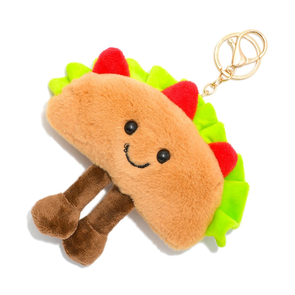Fuzzy Taco Key Ring - Approximately 8" L view 2