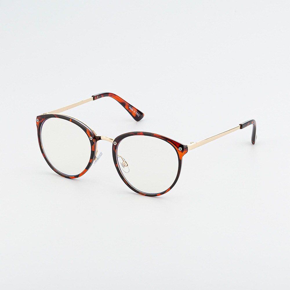 Round Nose Pad Blue Light Protection Glasses - Assorted Colors - UVA -UVB UV400 Protection Material - Face: Plastic/Metal - Legs: Plastic/Metal view 4