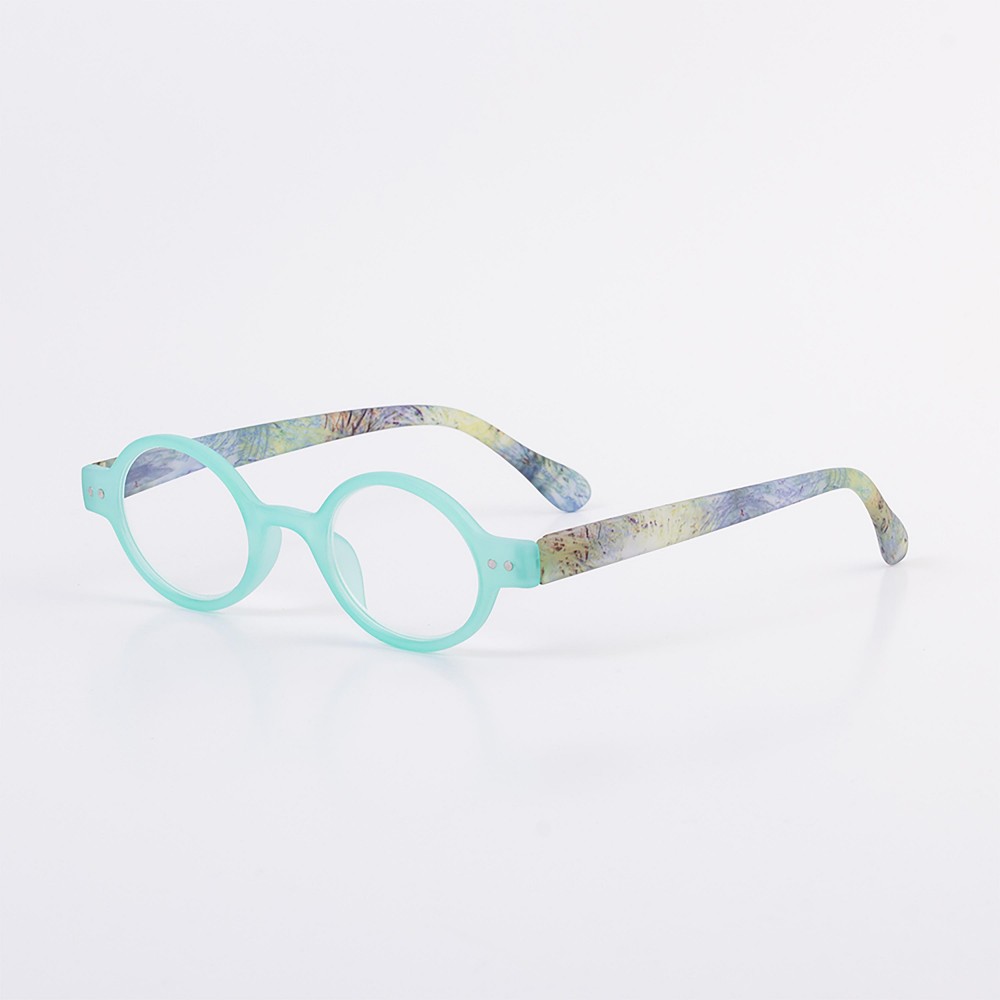 Circular Frame Reading Glasses - Assorted Colors - Strengths 1.00-3.00 Material - Face: Plastic - Legs: Plastic view 4