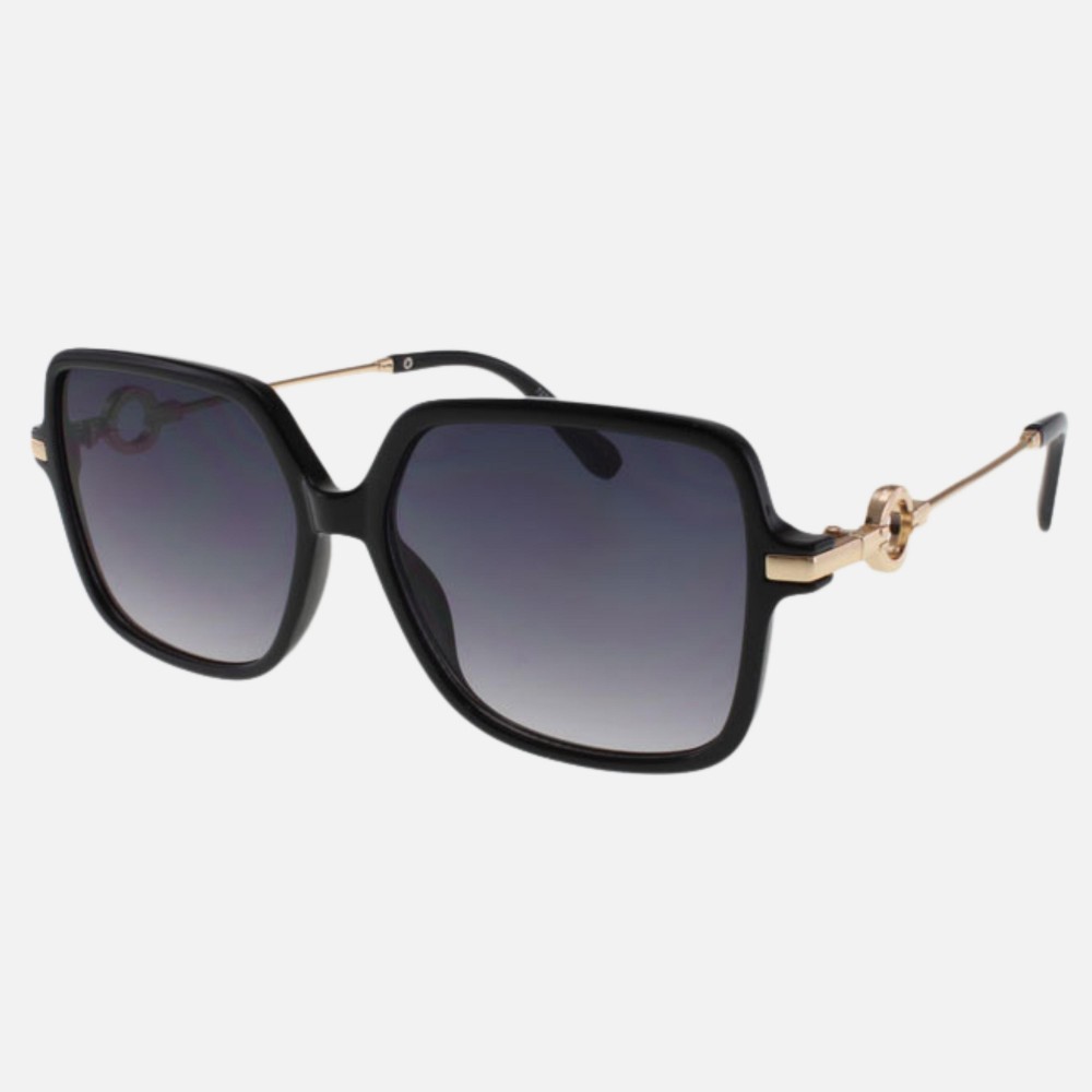 Butterfly Shape Sunglasses With Metal Temple Detail (12-Pack) - Frame Material: Plastic - Lens Material: Polycarbonate - Lens Width: 62 mm - Bridge Width: 18 mm - Temple Length: 135 mm - UV400 Sun Protection - One Size Fits Most - One Dozen Assorted Colors view 2