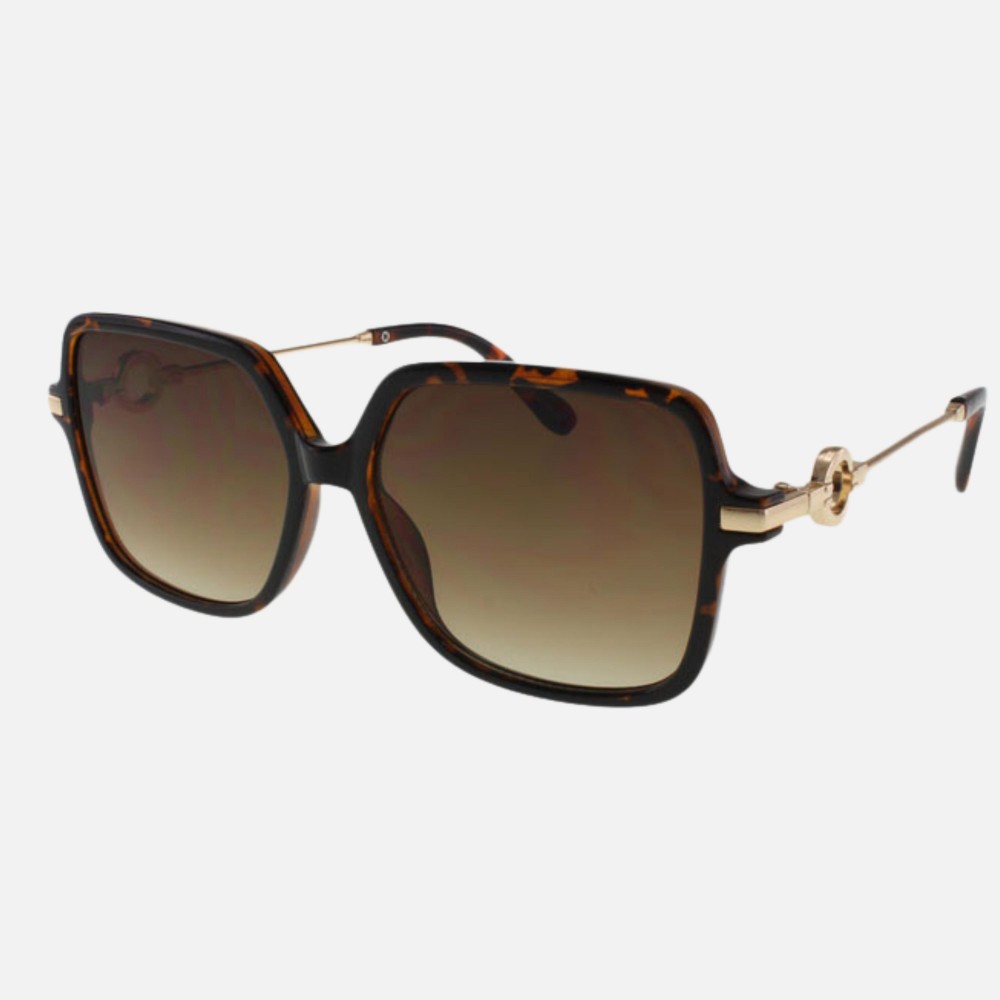 Butterfly Shape Sunglasses With Metal Temple Detail (12-Pack) - Frame Material: Plastic - Lens Material: Polycarbonate - Lens Width: 62 mm - Bridge Width: 18 mm - Temple Length: 135 mm - UV400 Sun Protection - One Size Fits Most - One Dozen Assorted Colors view 6