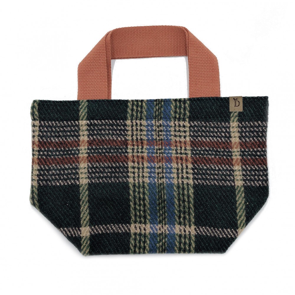 Do Everything in Love Plaid Knit Tote Handbag - 100% Polyester - Approximately 7" H x 12" W x 5" D - 5" Handles view 4